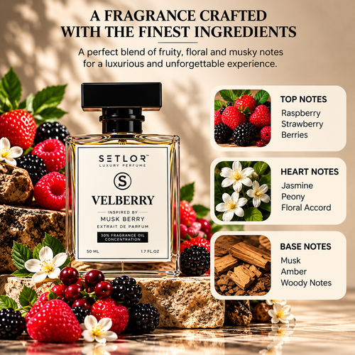VELBERRY – Luxury Unisex Perfume | Sweet Fruity & Musky Fragrance | SETLOR™
