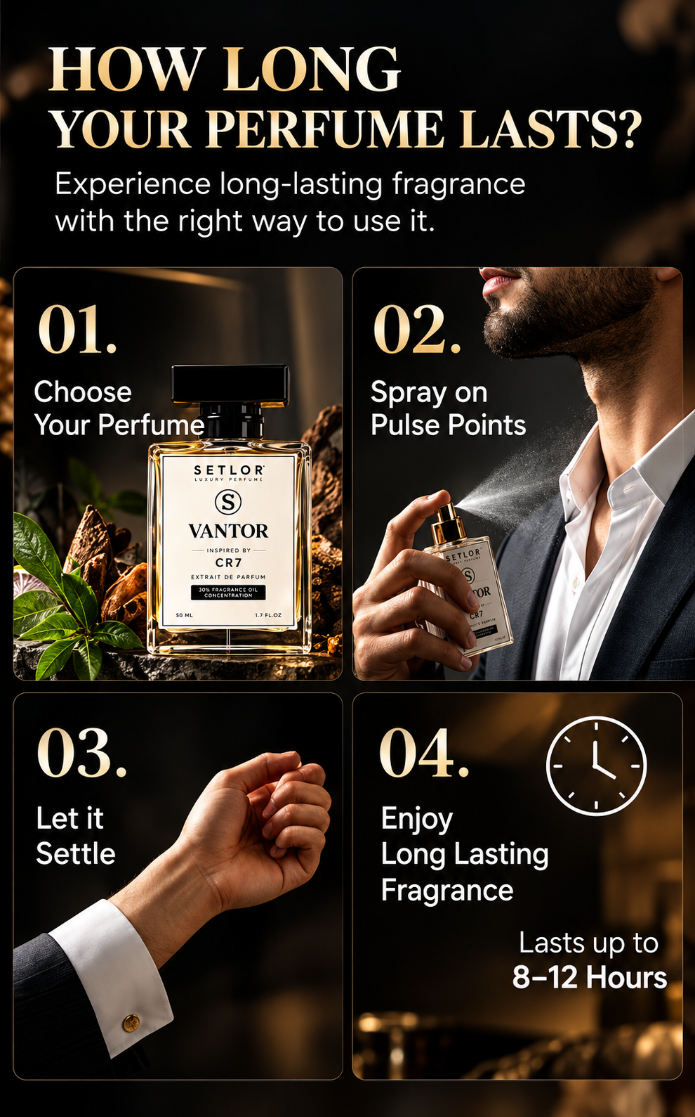 SETLOR™ VANTOR Luxury Perfume for Men | Fresh, Bold & Woody Fragrance
